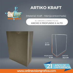 Bolsa Artiko Kraft sin Manija