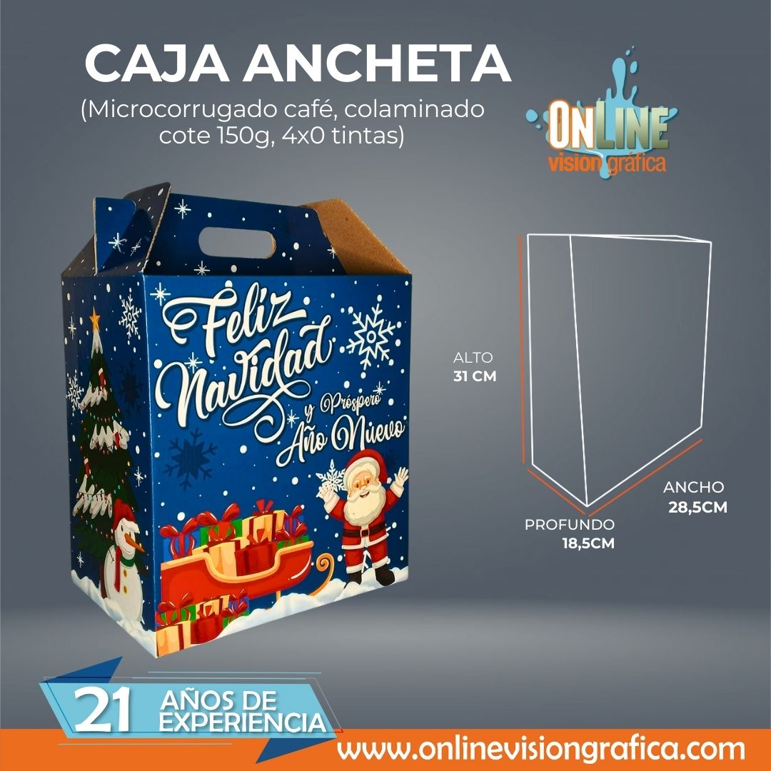 CAJA ANCHETA AZUL