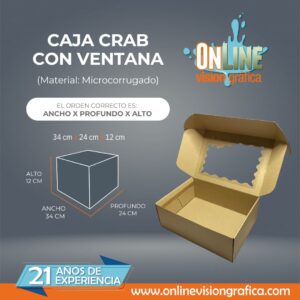 CAJA CRAB CON VENTANA
