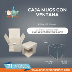 CAJA MUGS CON VENTANA